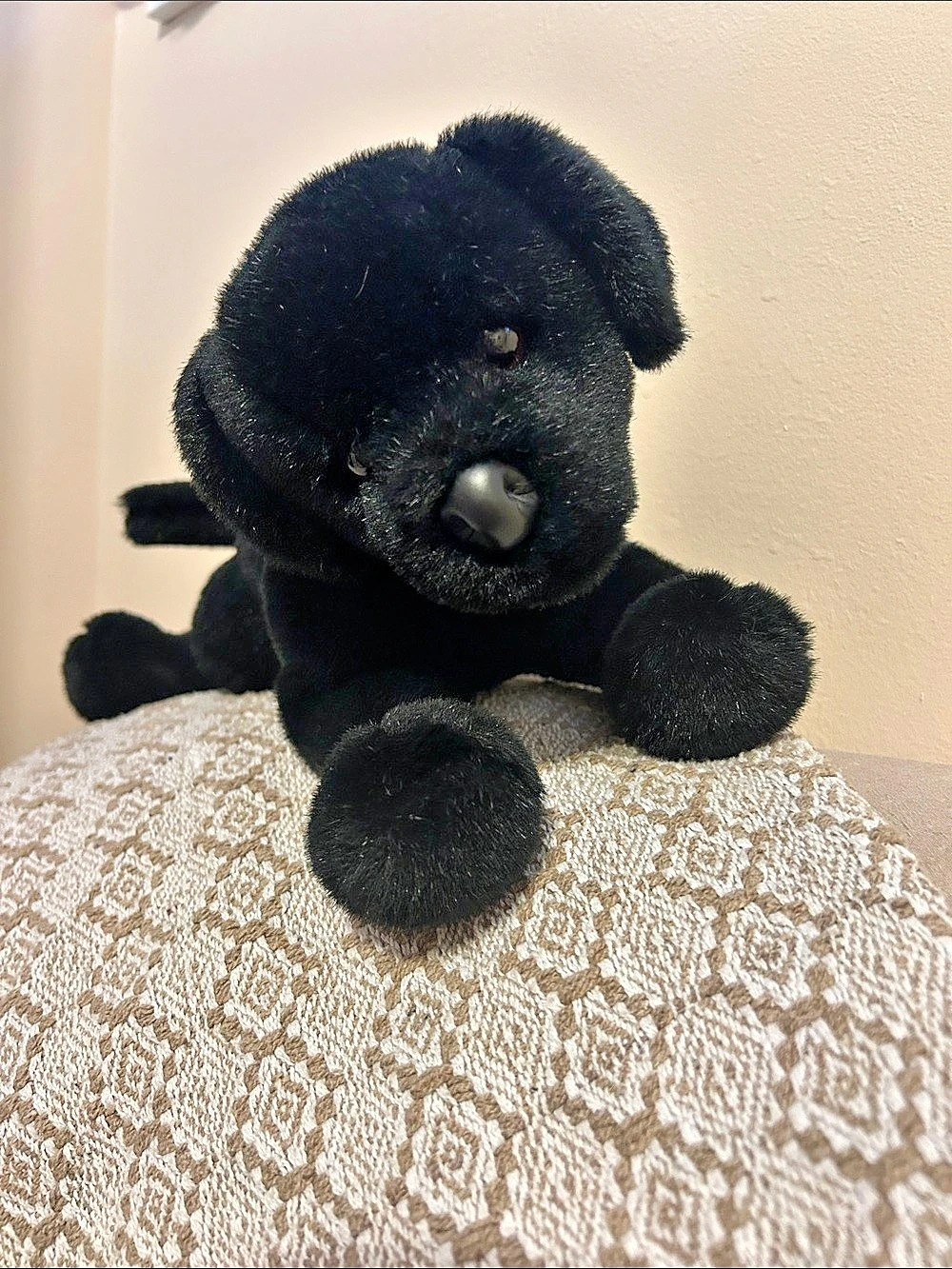 Douglas Black Plush Dog Toy Like New